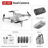 HKNA New S608 GPS Drone 6K Dual HD Camera Professional Aerial Photography Brushless Motor Foldable Quadcopter RC Distance 3000M