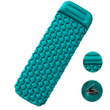 Outdoor Sleeping Pad Camping Inflatable Mat with Pillows Travel Mat Tent Folding Bed Ultralight Air Cushion for Hiking Trekking