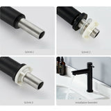 Faucet Black Stainless Steel Kitchens Bathroom Single Cold Faucet Sitting Wrench Type Single Hole Paint Basin Faucets Bathroom