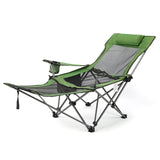 Fishing Chair Camp Chair Folding Beach Picnics Camping Chair Portable Adjustable Reclining Bed Nap Chair with Removable Footrest