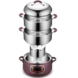 Large Three-layer Electric Steamer Multi-layer Electric Cooker Multi-function Kitchen Large Capacity And Timing Can Be Reserved