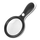 10X Handheld Magnifier Lighted Magnifying Glass Lens Large Diameter 88mm with Warm and Cool LED Light for Reading Lamp Magnifier