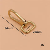 Pure Brass Square Bottom Movable Hook Bag Hook Buckle Pure Copper Bag Buckle Handmade Leather Hardware Accessories 008