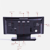 LED Desktop Digital Clock Electronic Table Clock Bedside Alarm Clock for Bedroom Curved Screen Smart Watch with Snooze Function