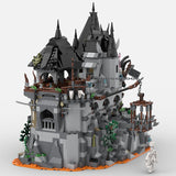 MOC Lava Bastions Castle Knights Building Blocks Bricks DIY Creative  Siege Games Gifts For Toys Children 1753pcs