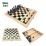 3 In1 Wooden Chess And Checkers Set Board Games For Kids And Adults For Travel Portable Folding Chess Game Sets