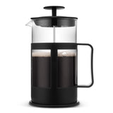 French Press Coffee &amp; Tea Maker 12Oz, Thickened Borosilicate Glass Coffee Press Rust-Free And Dishwasher Safe
