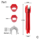 8 In 1 Multi Key Flume Magic Wrench Sink Plumbing Tools Magic Wrench 8 in 1 Multifunctional English Key Plumbing Wrench Tool