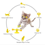 Pet Toy Tumbler Feather Cat Teaser Ball Badminton Spring Ball Cat Turntable Pinwheel Cat Toys Interactive Pet Products