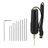 Drill Set Resin Electric Drill with 10pcs Drills Bits 100pcs Screw Eye Pin 40pcs Key Rings for Jewelry DIY Aluminum Products