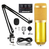 BM800 Condenser Microphone Professional Live Podcasting Microphone with Sound Card for YouTube Subscribers PC Gaming Voice Skype