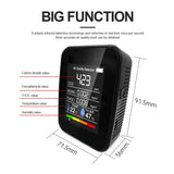 Air Quality Detector CO2 Tester with Carbon Dioxide TVOC Formaldehyde Value Electricity Quantity Temperature Humidity Display