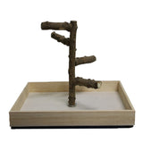 Interactive Training Playground For Parrots Wood Cage Toys Play Bird Perch Stand Home Climbing Portable Funny Tabletop