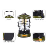 Rechargeable Camping Lantern Fishing Travel Tent Light Lamp Garden Hanging Light for Yard Patio Lawn for Outdoor Light 2023