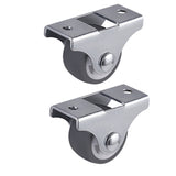 Hot XD-16PCS TPE Caster Wheels Duty Fixed Casters With Rigid Non-Swivel Base Ball Bearing Trolley Wheels Top Plate 1 Inch