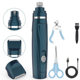 2 IN 1 Pet Nail Grinder with Hair Clipper Portable Rechargeable Painless Paws Grooming Trimming for Dog Cat Pet Product trimmer
