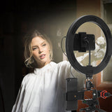 26cm Photo Ringlight Led Selfie Ring Light Phone Bluetooth Remote Lamp Photography Lighting Tripod with Microphone
