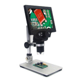 7' HD 12MP 1-1200X LCD Digital Microscope Electronic Video Microscopes Pcb BGA SMT Soldering Phone Repair Magnifier Alloy Stand