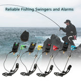Lixada Wireless Fishing Bite Alarms Set Alarm Kit 1 Receiver Plus 4 With 4pcs Carp Fishing Swinger Illuminated LED Swinger