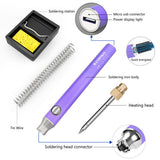 330~400℃ 8W Portable Cordless Mini Electric Soldering Iron Temperature Adjustable Soldering Iron Household DIY Welding Tool Set