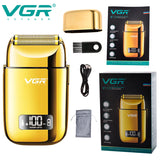 VGR cordless barber hair electric shaver for men beard body hair trimmer rechargeable razor bald head fade shaving machine