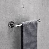 Bathroom Hardware Set Stainless Steel  Mirror Round Towel Bar Toilet Paper Holder Towel Ring Robe Hook
