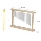 20-Tone Wind Chime Table Top Bar Chimes 20 Bars Single-row Musical Percussion Instrument With Wood Stand Stick