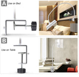 120cm Long Flexible Arm Tablet PC Stand Rotation Full Metal Lazy Bed Table Bracket 3.5-10.6inch Tablets Holder for iPad Air Mini