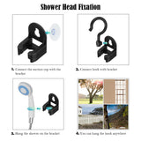 Portable Camping Shower Outdoor USB Rechargeable Shower Head Bathing 3.7V Pump 4.9ft for Beach Swimming Outdoor Traveling Hiking
