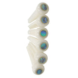 18X Guitar Bone Bridge Pins with 5.3mm Position Abanlone Dot for Acoustic Guitar Parts Replacement