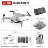 HKNA New S608 GPS Drone 6K Dual HD Camera Professional Aerial Photography Brushless Motor Foldable Quadcopter RC Distance 3000M