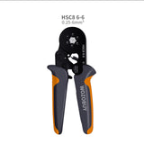 HSC8 6-4A/6-6 Crimping Pliers &amp; Terminals Set Tube Bootlace VE&amp;TE Terminals Hand Tools Electrician Crimper 0.06-10mm2 28-7AWG