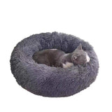 New 2 In 1 Hooded Cave Winter Warm Cat Dog Bed Round Soft Long Plush Dog House Bed For Small Dogs Kennel Cats Pet Nest