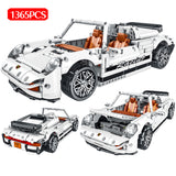 1365pcs City Technical Retro Speed Racing Car Building Blocks MOC Supercar Sports Vehicle Bricks Toys For Boys Gifts