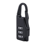 Security 3 Combination Travel zinc alloy Suitcase Luggage Bag Jewelry Boxes Tool Chests Code Lock Zipper Padlock