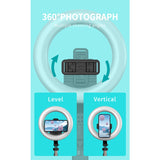 Wireless Bluetooth Selfie Stick Mobile Phone Bracket Foldable Mini Tripod With Fill Light For IOS Android