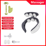 6 Heads Neck Massager Shoulder Cervical Massager Multifunctional Electric Hot Compress Pulse Neck Protector Rechargeable Massage