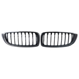 2 Pieces Front Kidney Durable Spare Parts Replaces Bright Black 51137294813 Auto Fit for  F80 M3 F82 M4 F83 M4 2014-2016