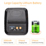 Mini Portable Receipt Thermal Printer 80mm Receipt Printer USB+Wireless BT Connection for Office/Market for Windows/Android/iOS