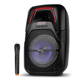 Shinco Portable PA Speaker System DJ Light Powerful Karaoke Speaker with Wireless Microphone Audio High Power System for Party