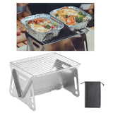 Multi-Purpose Grill Stove Foldable Furnace with Storage Bag Outdoor Portable Wood Burning Stove for Patio Camping Barbecue Tools