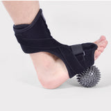 Adjustable Foot Drop Orthosis Brace Support Foot Arch Shock Absorber Bandage with Spiky Massage Ball THIN889