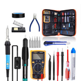Soldering Iron Kit, 60W 220V/110V Welding Tool Adjustable Temperature Electric Soldering Iron Set Welding Solder Station