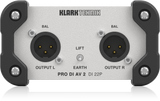 Klark Teknik  DI 22P Passive Stereo DI Box Custom-built Midas transformers for general purpose and multimedia applications