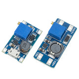 100pcs DC-DC Adjustable Boost Module 2A Boost Plate Step Up Module with MICRO USB 2V-24V to 5V 9V 12V 28V MT3608