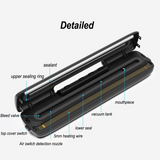 220V Electric Vacuum Sealer Packaging Machine with Free 15pcs Vacuum Bags Machine Household Black Food Vacuum Sealer