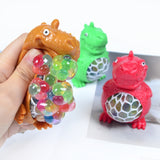3’’ DNA Ball Squeeze Toy Dinosaur Sensory Fidget Pressure Release Playset w/ Water Beads for Kids Adults Anxiety Therapy