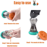 Treat Dispensing Puzzle Toys for Small Dogs,Interactive Chase,Slow Feeder,to Improves Pets Digestion,Barbell-Shaped Dog Toys