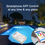 Ultra-Thin LED Underwater Pool Lights RGB DC12V/24V Phone Tuya WIFI Controller Music IP68 Pipe Piscina Lamp LED Waterproof Lamps