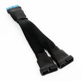 5PCS 19-Pin to USB 3.0 20-Pin 1 to 2 Mainboard Power Extension Cable Motherboard Cables